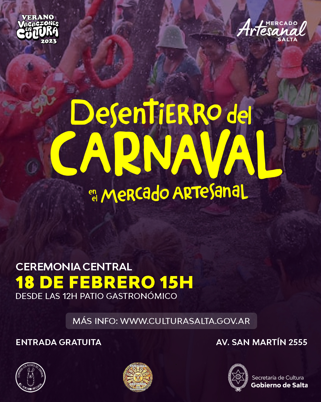 <a href="http://www.culturasalta.gov.ar/prensa/noticias/actividades-gratuitas-por-carnaval-en-el-mercado-artesanal-de-salta/5245">Actividades gratuitas por Carnaval en el Mercado Artesanal de Salta</a>